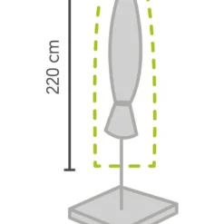 Weersbestendige Parasolhoes - Rond & Vierkant - Max. 3 X 3 M - Grijs / Antraciet - Stokparasol -Tuin Vrienden Verkoopwinkel 800x1200 31