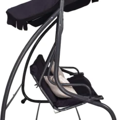 Springos Schommelbank | Linda-Schommel | 3-zits | Waterafstotend | Inclusief 2 Kussens | Verstelbare Luifel | 162 X 200 X 120 Cm | Zwart 26 Springos Schommelbank | Linda-Schommel | 3-zits | Waterafstotend | Inclusief 2 Kussens | Verstelbare Luifel | 162 X 200 X 120 Cm | Zwart -Tuin Vrienden Verkoopwinkel 813x1200 1