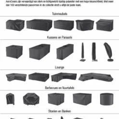 AeroCover Loungesethoes 220x220x90xH70 Cm - Antraciet -Tuin Vrienden Verkoopwinkel 852x1200