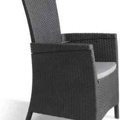 Allibert Vermont Verstelbare Tuinstoel - 64x68x107cm - Grafiet -Tuin Vrienden Verkoopwinkel 860x1200