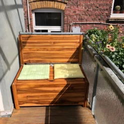 Kleine Teakhouten Tuinbank Met Opbergruimte - 100 X 60 X 90 Cm - Duurzaam Teakhout - Blijft Strak En Mooi - Sterke Constructie Om Lang Mee Te Gaan -Tuin Vrienden Verkoopwinkel 900x1200 1