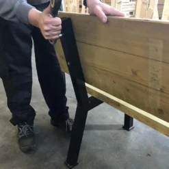 MaximaVida Set Industriële Bankpoten New York- Zwart Gecoat - Maak Zelf Je Bank -Tuin Vrienden Verkoopwinkel 900x1200 5