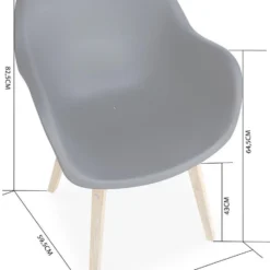 Alice's Garden Kuipstoelen CELEBES - Set Van 4 - Acacia En Kunststof - Grijs -Tuin Vrienden Verkoopwinkel 918x1200