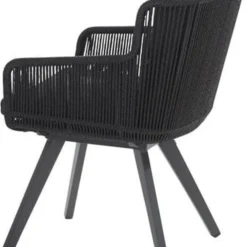 4 Seasons Outdoor 4SO Armstoel Flores Anthracite - 1 Stuk -Tuin Vrienden Verkoopwinkel 964x1200