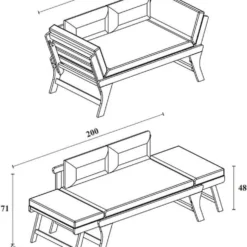 Loungebank Tuin FSC Antraciet – Makkelijk Verstelbaar Lounge Bank Balkon – Tuinbank Lounge Hardhout FSC – Perfecthomeshop -Tuin Vrienden Verkoopwinkel 984x1200