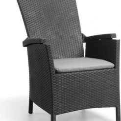 Allibert Vermont Verstelbare Tuinstoel - 64x68x107cm - Grafiet -Tuin Vrienden Verkoopwinkel 998x1200